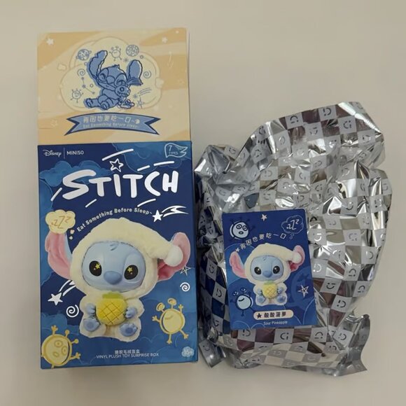 Miniso Stitch Eat Something Before You Sleep Plush CONFIRMED SOUR PINEAPPLE - Picture 2 of 2